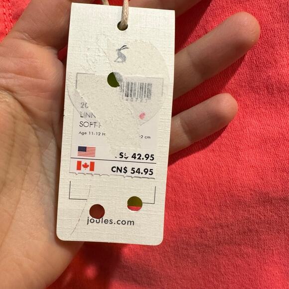 NEW Joules Jeans Bright Coral Adjustable Waist Girls Size 11-12Y 146-152cm - Picture 4 of 4